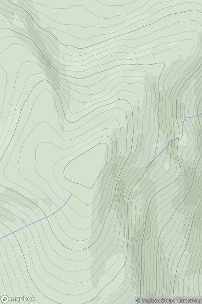 Thumbnail image for Beinn Teallach showing contour plot for surrounding peak