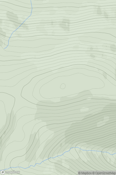 Thumbnail image for Meall nam Bo showing contour plot for surrounding peak