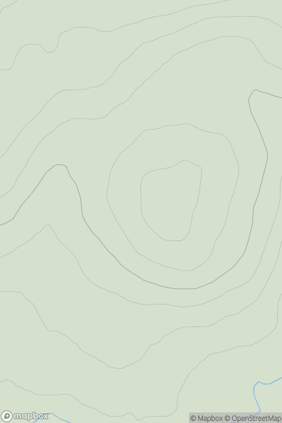 Thumbnail image for Meall Leitir Meirleach showing contour plot for surrounding peak