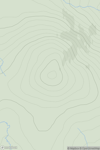 Thumbnail image for Meall na h-Uigeig showing contour plot for surrounding peak