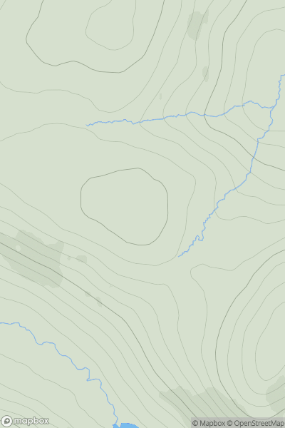 Thumbnail image for Sron na Saobhaidhe NW Top showing contour plot for surrounding peak