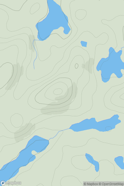 Thumbnail image for Druim Lochan Imheir (Druim Lochan an Imheir) showing contour plot for surrounding peak