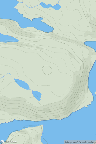 Thumbnail image for Cnoc na Suil Chruthaiche showing contour plot for surrounding peak
