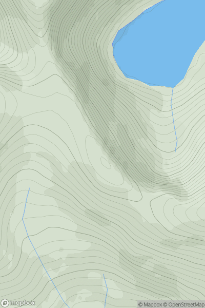 Thumbnail image for Meallan Liath Coire Mhic Dhughaill East Top showing contour plot for surrounding peak