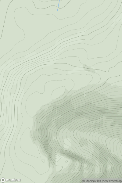 Thumbnail image for Beinn Iaruinn showing contour plot for surrounding peak