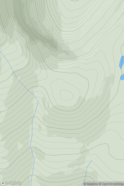 Thumbnail image for Meall Aonghais showing contour plot for surrounding peak
