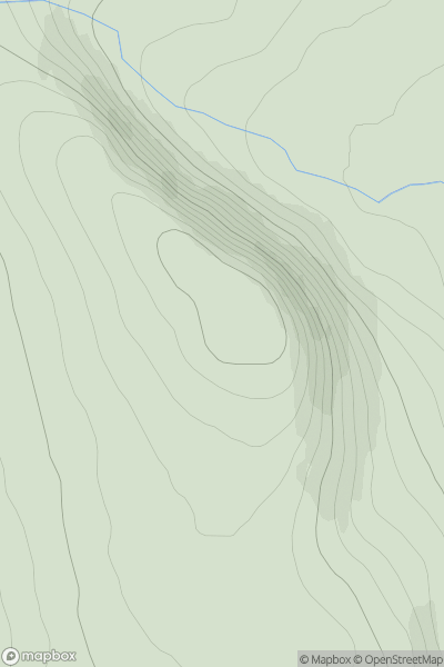 Thumbnail image for Creag Riabhach Mhor showing contour plot for surrounding peak