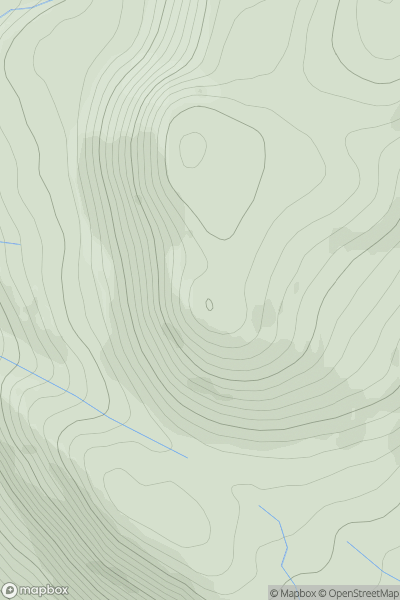 Thumbnail image for Meallan Liath Beag Far South Top showing contour plot for surrounding peak