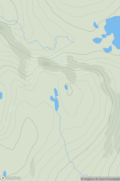 Thumbnail image for Meall an Lochain Sgeirich showing contour plot for surrounding peak
