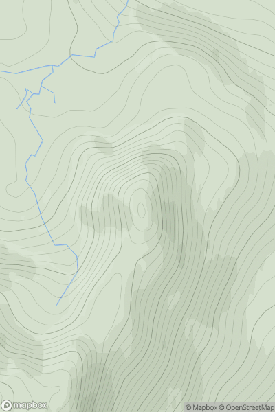 Thumbnail image for Meallan Liath NE Top showing contour plot for surrounding peak