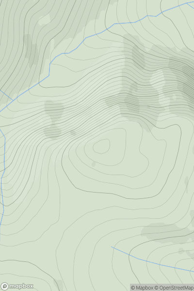 Thumbnail image for Cnoc Duail showing contour plot for surrounding peak
