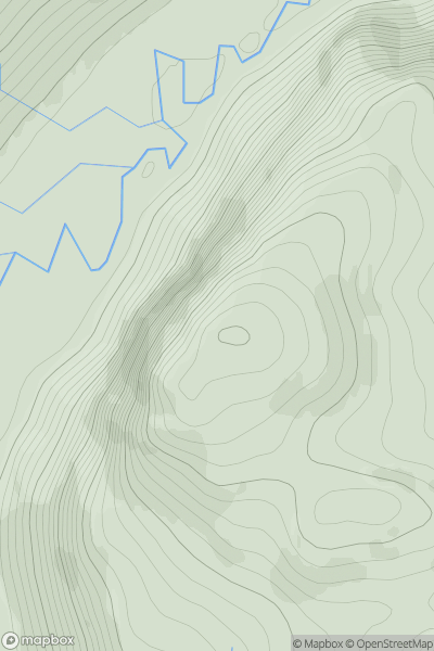 Thumbnail image for Creag Shomhairle showing contour plot for surrounding peak