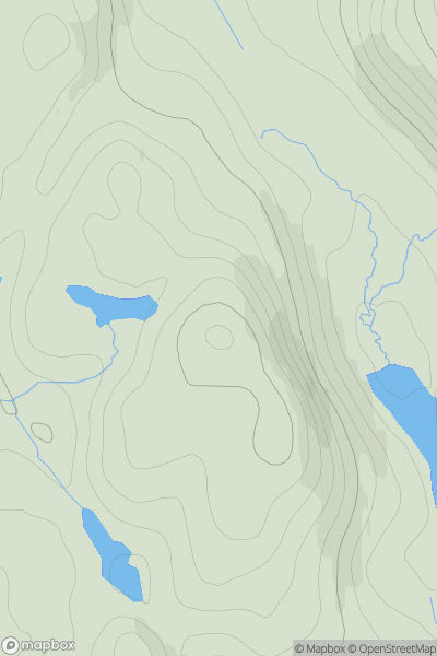 Thumbnail image for Creag Riabhaich Airigh a' Bhaird showing contour plot for surrounding peak