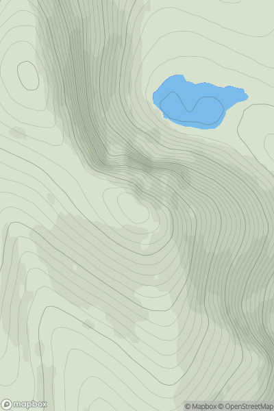 Thumbnail image for Creag an Lochain South Top showing contour plot for surrounding peak
