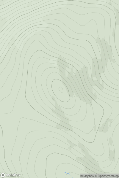 Thumbnail image for The Whip (Meall Leathad na Craoibhe) showing contour plot for surrounding peak