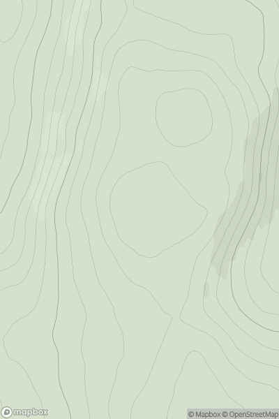 Thumbnail image for Meall an Fhuarain West Top showing contour plot for surrounding peak