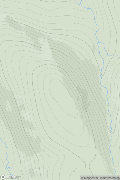 Thumbnail image for Meall Meadhon showing contour plot for surrounding peak