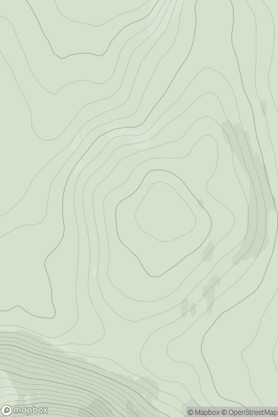 Thumbnail image for Ruigh a' Chnoic Mhoir showing contour plot for surrounding peak