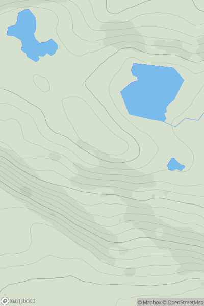 Thumbnail image for Druim nam Eithreag showing contour plot for surrounding peak