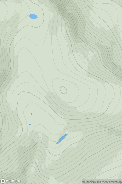 Thumbnail image for Meallan Diomhain showing contour plot for surrounding peak