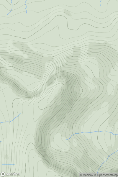 Thumbnail image for Sgurr a' Mhadaidh Ruaidh showing contour plot for surrounding peak