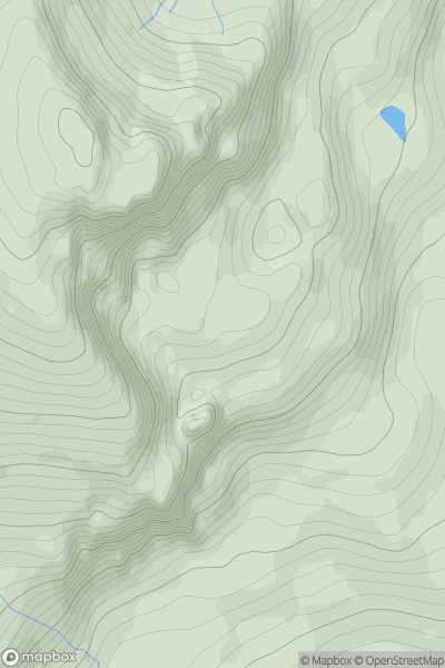 Thumbnail image for Coire Faoin Stack showing contour plot for surrounding peak