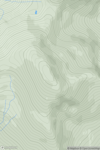 Thumbnail image for Sgurr a' Mhaoraich showing contour plot for surrounding peak