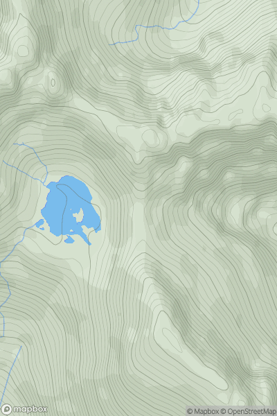 Thumbnail image for Caisteal a' Garbh-Choire showing contour plot for surrounding peak