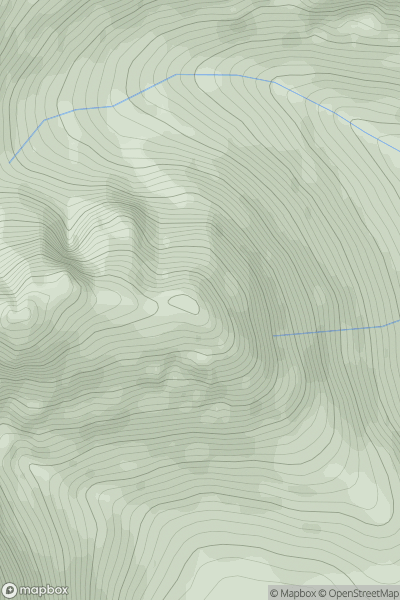 Thumbnail image for Sgurr nan Each East Top showing contour plot for surrounding peak