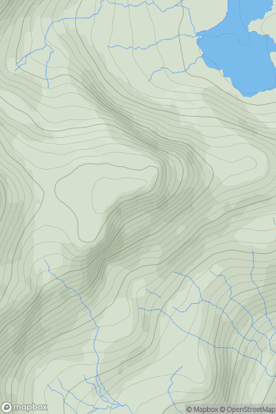 Thumbnail image for Clough's Crag showing contour plot for surrounding peak