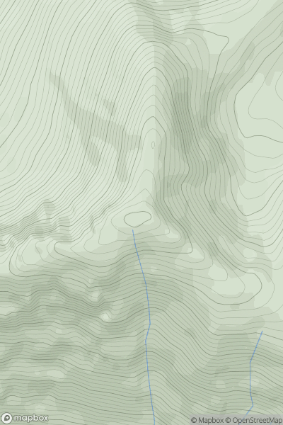 Thumbnail image for Aonach air Chrith showing contour plot for surrounding peak