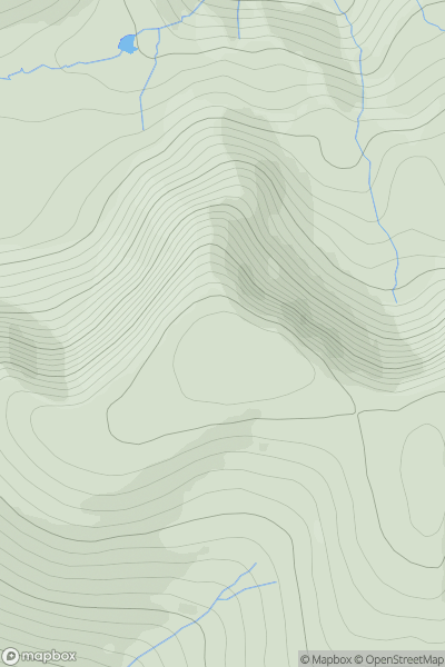 Thumbnail image for Sron an t-Saighdeir showing contour plot for surrounding peak