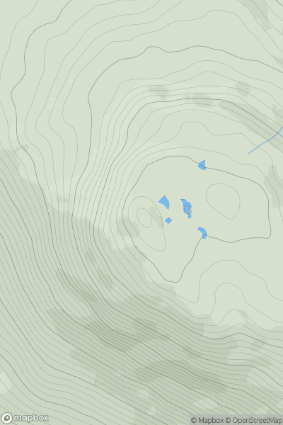 Thumbnail image for Beinn Chreagach Mhor showing contour plot for surrounding peak