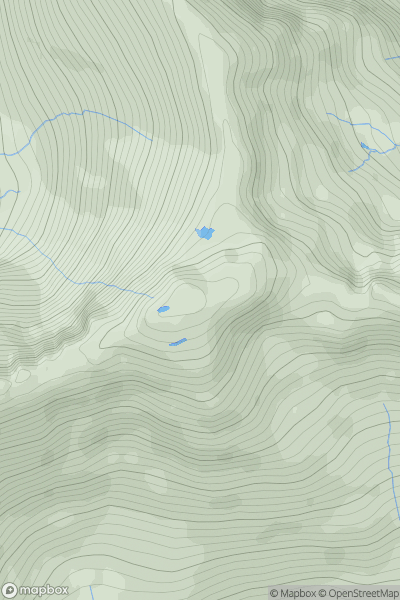 Thumbnail image for The Saddle - Trig Point showing contour plot for surrounding peak