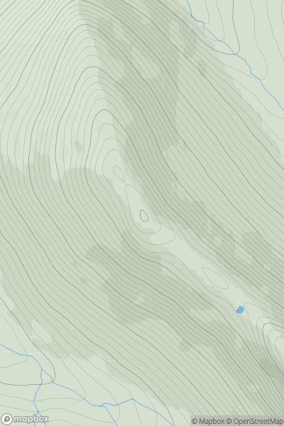 Thumbnail image for Beinn Fhada NW Top showing contour plot for surrounding peak