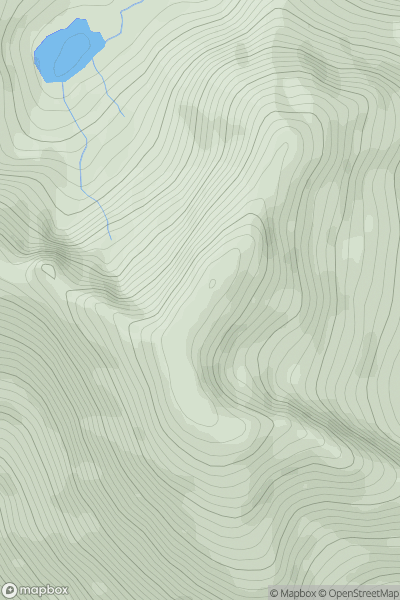 Thumbnail image for Sgurr an Doire Leathain showing contour plot for surrounding peak