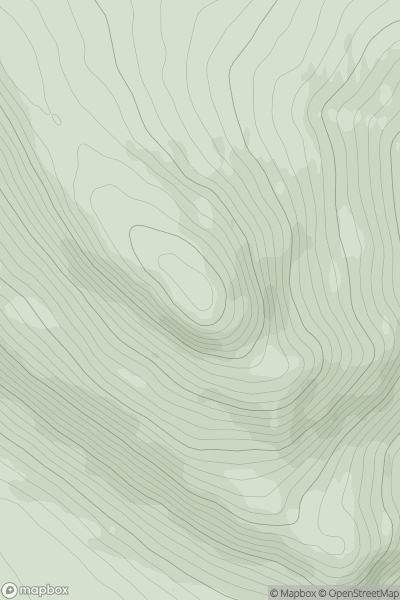 Thumbnail image for Beinn nan Gobhar showing contour plot for surrounding peak