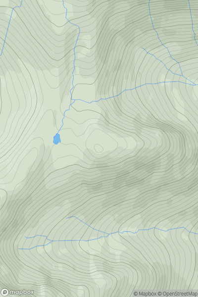 Thumbnail image for Sgurr a' Mheadhain showing contour plot for surrounding peak