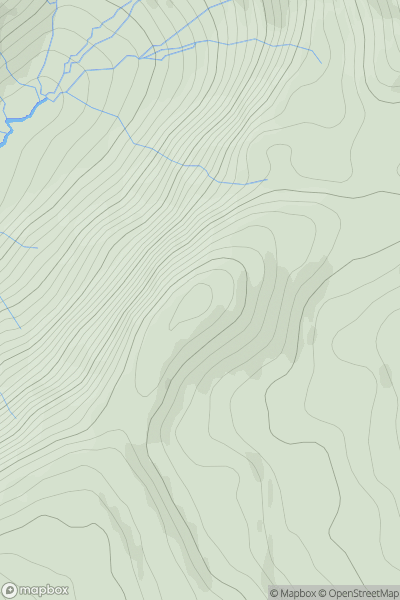 Thumbnail image for Mam na Luirg showing contour plot for surrounding peak