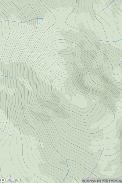 Thumbnail image for Beinn Ime showing contour plot for surrounding peak