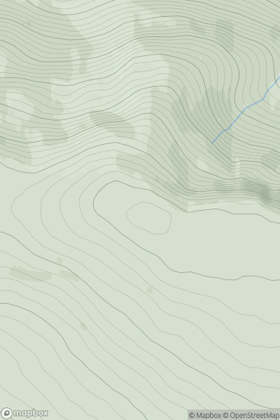 Thumbnail image for Druim Leathad nam Fias East Top showing contour plot for surrounding peak