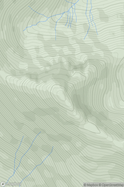 Thumbnail image for Sgurr an Lochain showing contour plot for surrounding peak