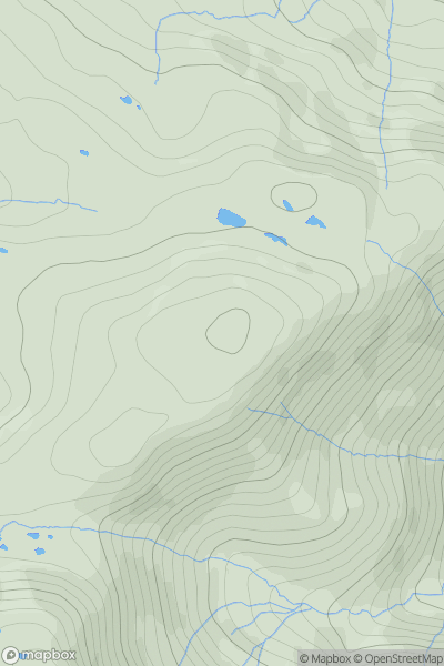 Thumbnail image for Meall na Greine showing contour plot for surrounding peak