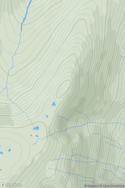 Thumbnail image for Sgurr a' Bhuic NE Top showing contour plot for surrounding peak