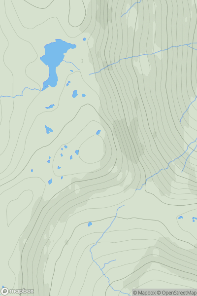 Thumbnail image for Meall Lochan nan Lorg showing contour plot for surrounding peak