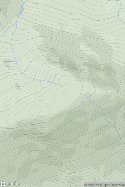 Thumbnail image for Sgurr Shalachain showing contour plot for surrounding peak