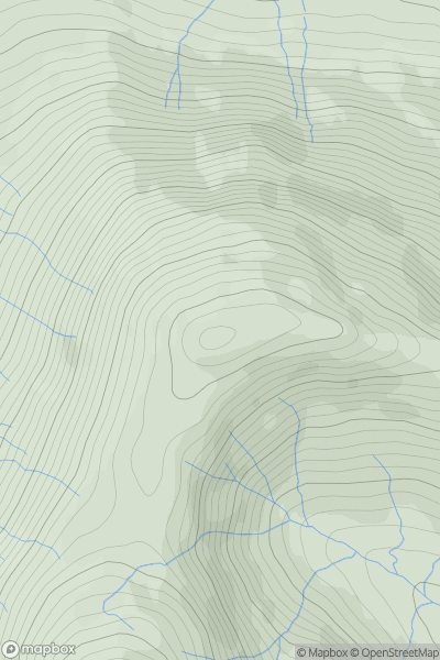 Thumbnail image for Meall a' Choirean Luachraich showing contour plot for surrounding peak