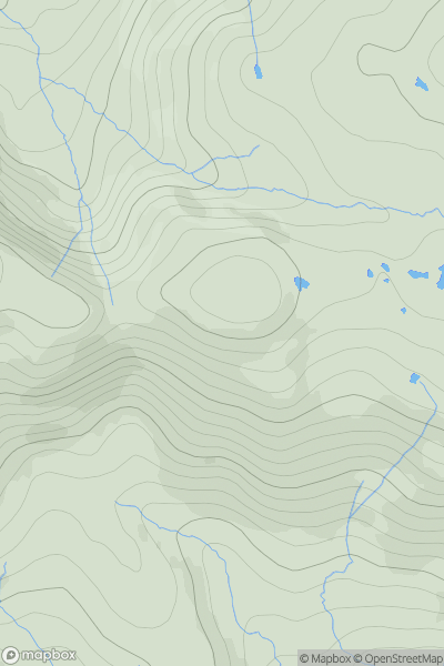 Thumbnail image for Meall Coire nan Capull showing contour plot for surrounding peak