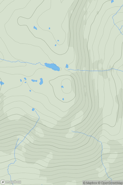 Thumbnail image for Meall Coire nan Capull East Top showing contour plot for surrounding peak