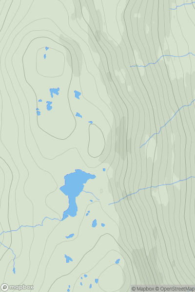 Thumbnail image for Meall Lochan Mam na Ceire South Top showing contour plot for surrounding peak
